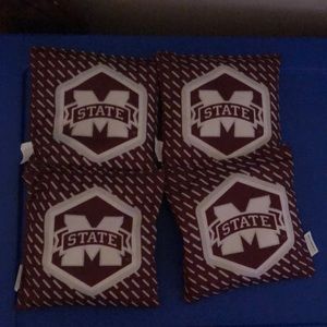 4 Mississippi state cornhole bags